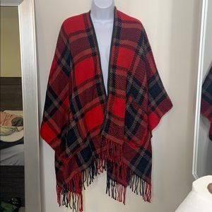Red, Plaid, Abercrombie and Fitch wrap